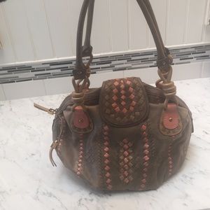 Isabella Fiore leather pink and brown purse