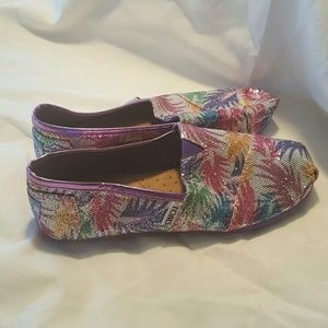 Toms Multi Hyper Clear Palms Glitter Youth Classic