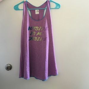 Purple North Face Tank top