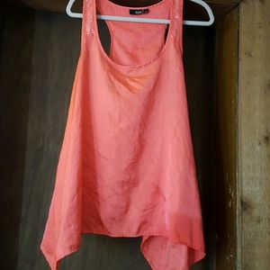 Coral dress tank shirt