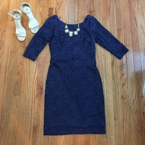 Lace navy blue dress size 2 by Laundry