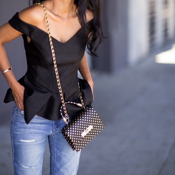 Cameo the Label Tops - NWT Cameo the Label Your Song Black Bustier Peplum Cameo the Label Tops - NWT Cameo the Label Your Song Black Bustier Peplum