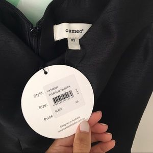 Cameo the Label Tops - NWT Cameo the Label Your Song Black Bustier Peplum Cameo the Label Tops - NWT Cameo the Label Your Song Black Bustier Peplum