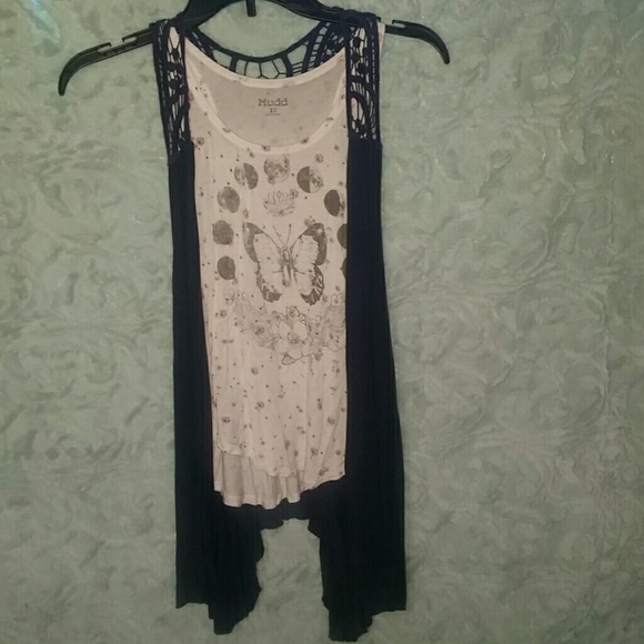 Mudd dark blue tank top cover