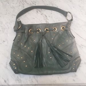 Bulga studded leather hobo