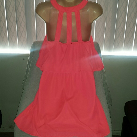 Caged Back Pink Dress size Medium - Picture 3 of 4