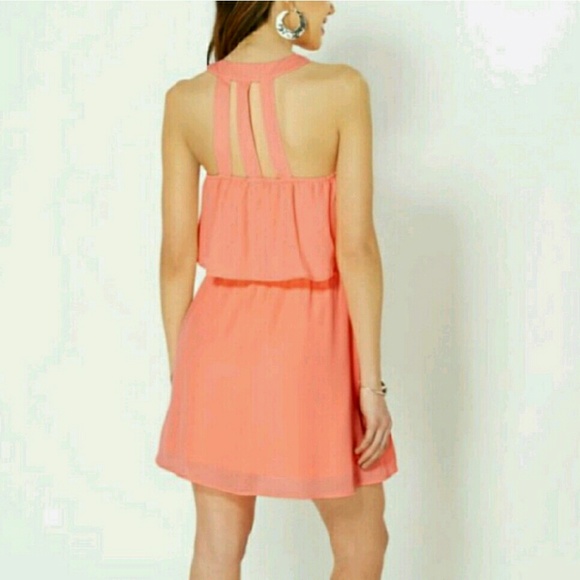 Caged Back Pink Dress size Medium - Picture 2 of 4