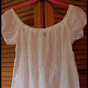 Bebe peasant off shoulder top