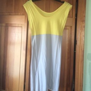 American Apparel yellow and grey Bodycon dress