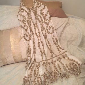 Ivory with Gold Beaded Dress