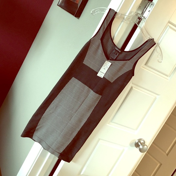 Bebe bodycon black/grey dress