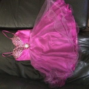 Purple sweetheart studded dress