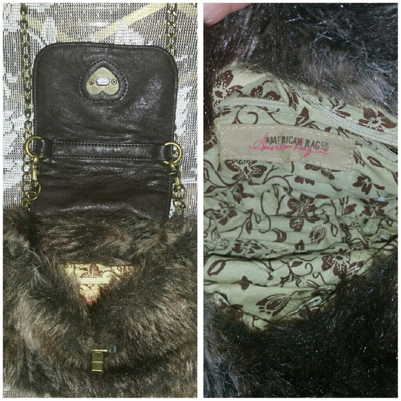 AMERICAN RAG FUZZY FUR CROSSBODY PURSE - Picture 3 of 3