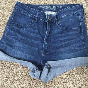 American Eagle Dark Blue super stretch shorts