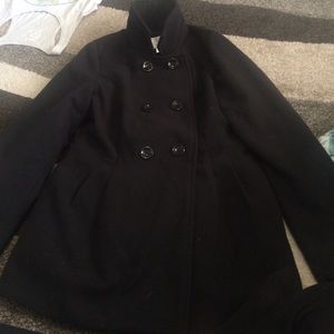 Black button up coat