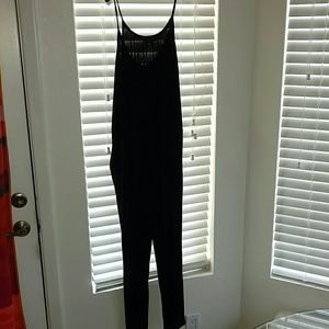 Black romper with pockets