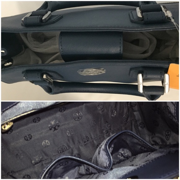 TORY BURCH Robinson Blue Triangle Tote | NWT - Picture 3 of 4