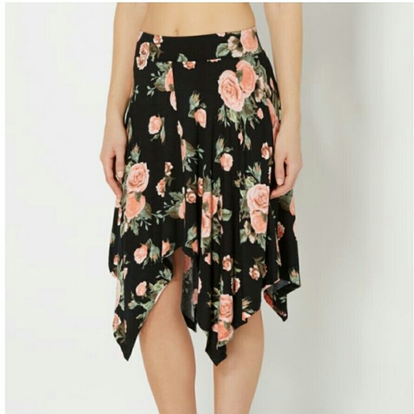 Floral High Low Skirt size XS - Picture 2 of 4