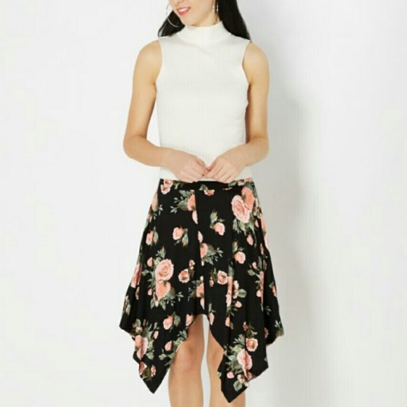 Floral High Low Skirt size XS - Picture 3 of 4
