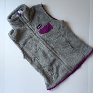 Patagonia Re-Tool fleece vest - gray and plum