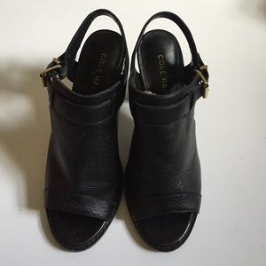 Cole Haan open toe booties