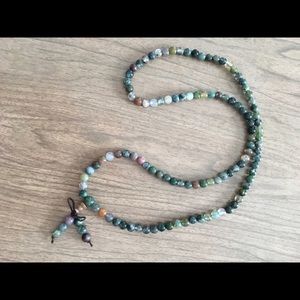 ~Green Jade Stone Mala necklace~