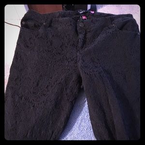 Torrid Black Floral Skinny Jeans