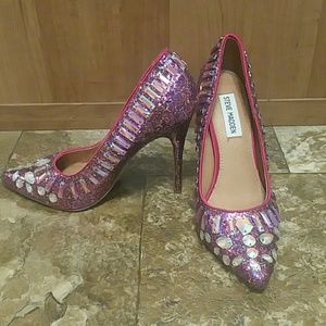 Pink Rhinestone Steve Madden Pumps