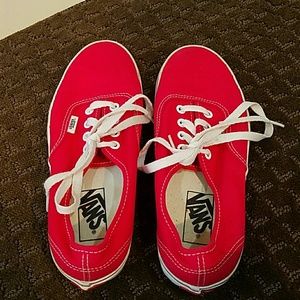 Vans womens red shoes