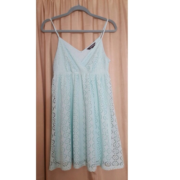 Express Dresses & Skirts - Mint Lace Eyelet Dress