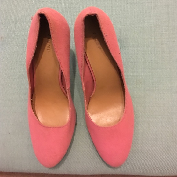 Sweet pink cloth heels