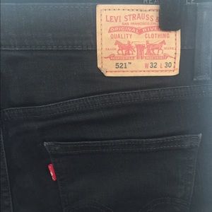 Levi's black 521 jeans.