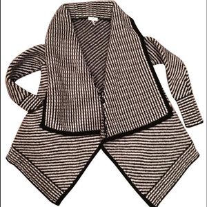 Joie Sweater Cardigan waterfall black white small