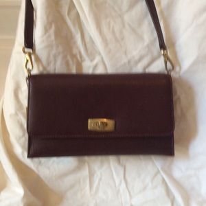 Vintage Coach burgundy leather bag