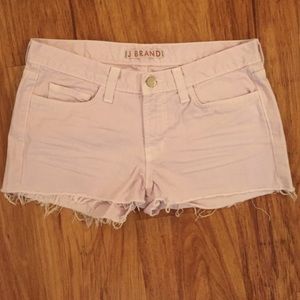 J Brand pale purple cut off shorts