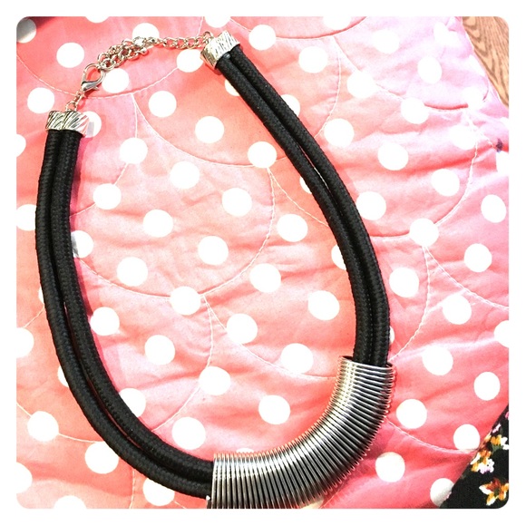 Funky metal statement necklace