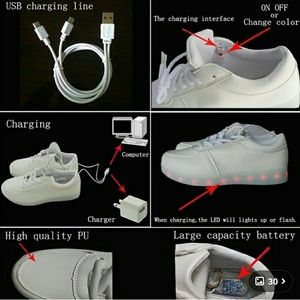 Led light up shoes