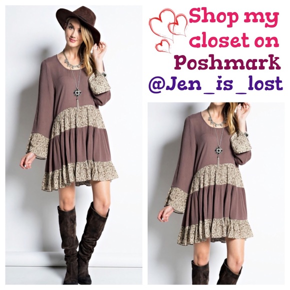 Tops - 🎂 Anniversary Sale 🎂 Brown Boho Tunic
Small