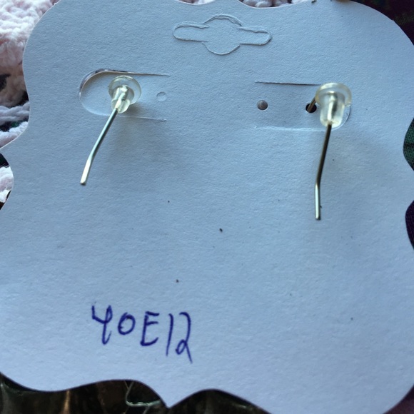 Indian chief and feather earrings silver tone - Picture 4 of 4