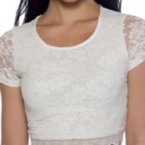 Target Mossimo Crochet Lace Crop Top
