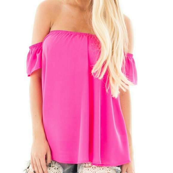Fushia off shoulder top