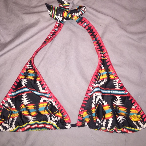 Funky multi colored bikini top!