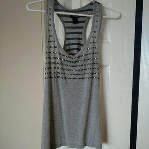 Studded razor back tank