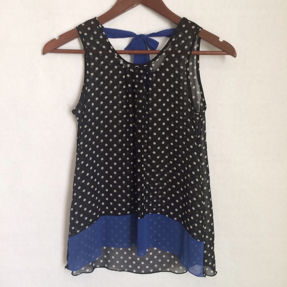 Speechless polka dot chiffon top ✨Host Pick✨