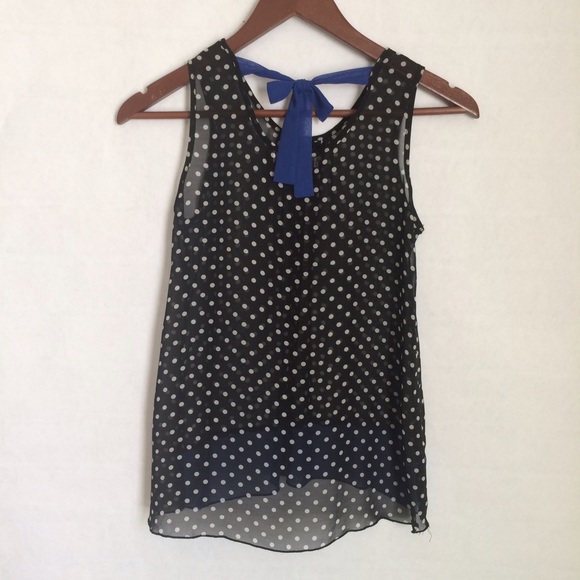 Speechless polka dot chiffon top ✨Host Pick✨ - Picture 2 of 4