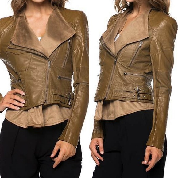 🎉🎉HP🎉🎉Leather Moto Jacket with Suede Contrast - Picture 2 of 4