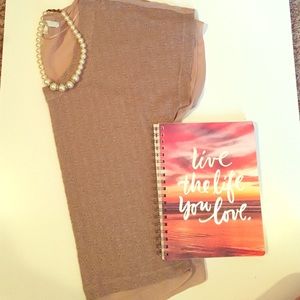LC Tan Top with Sheer Back