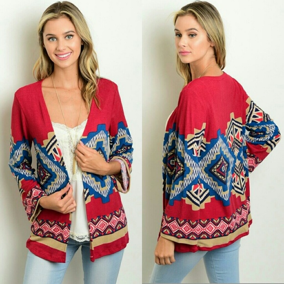 🎉HP🎉 Tribal Print Cardigan