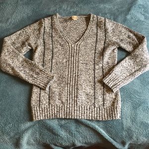 Black and white knit sweater