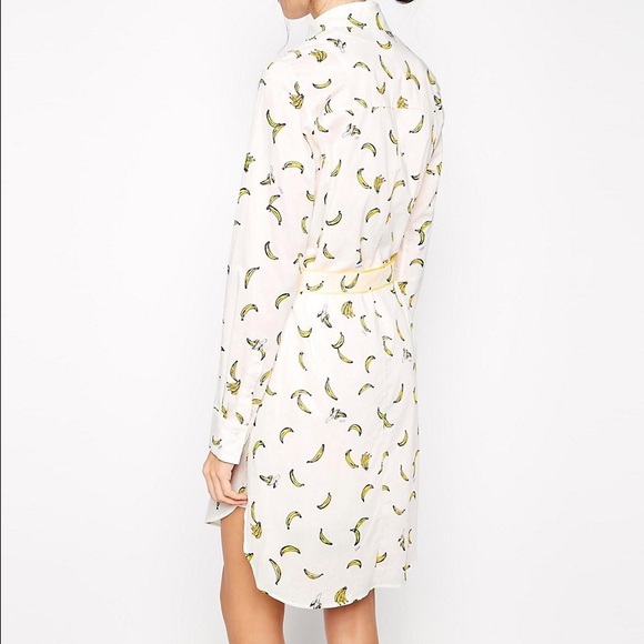 Sonia Rykiel banana print shirt dress mini dress - Picture 2 of 4